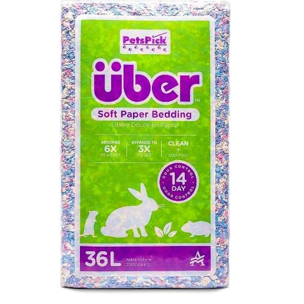 PETSPICK ÜBER Soft Paper Bedding (Natural/White/Confetti)