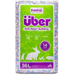 PETSPICK ÜBER Soft Paper Bedding (Natural/White/Confetti)